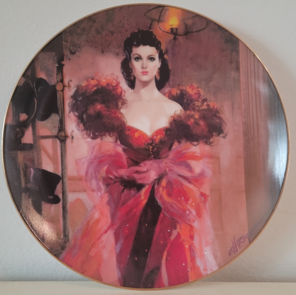 50th Anniversary Gone With The Wind Scarkett's Resolve Collectible Plate